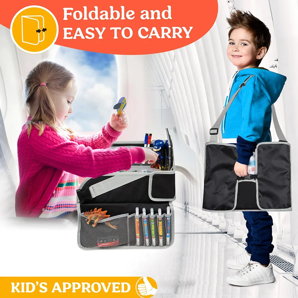 🚗Kids Travel Tray for Car & Plane – Portable Activity Table for Road Trips