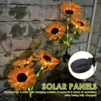 🌻 Artificial Sunflower Solar Lights – Outdoor Garden Stake Lights