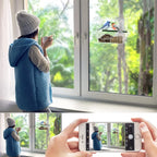 🐦 Acrylic Window Bird Feeder – Clear Bird House with Strong Suction Cups & Removable Seed Tray