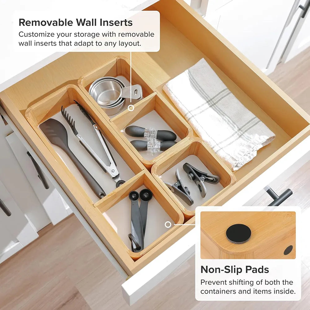 🧺 Modular Drawer Organizer Set – Clean Space, Clear Mind