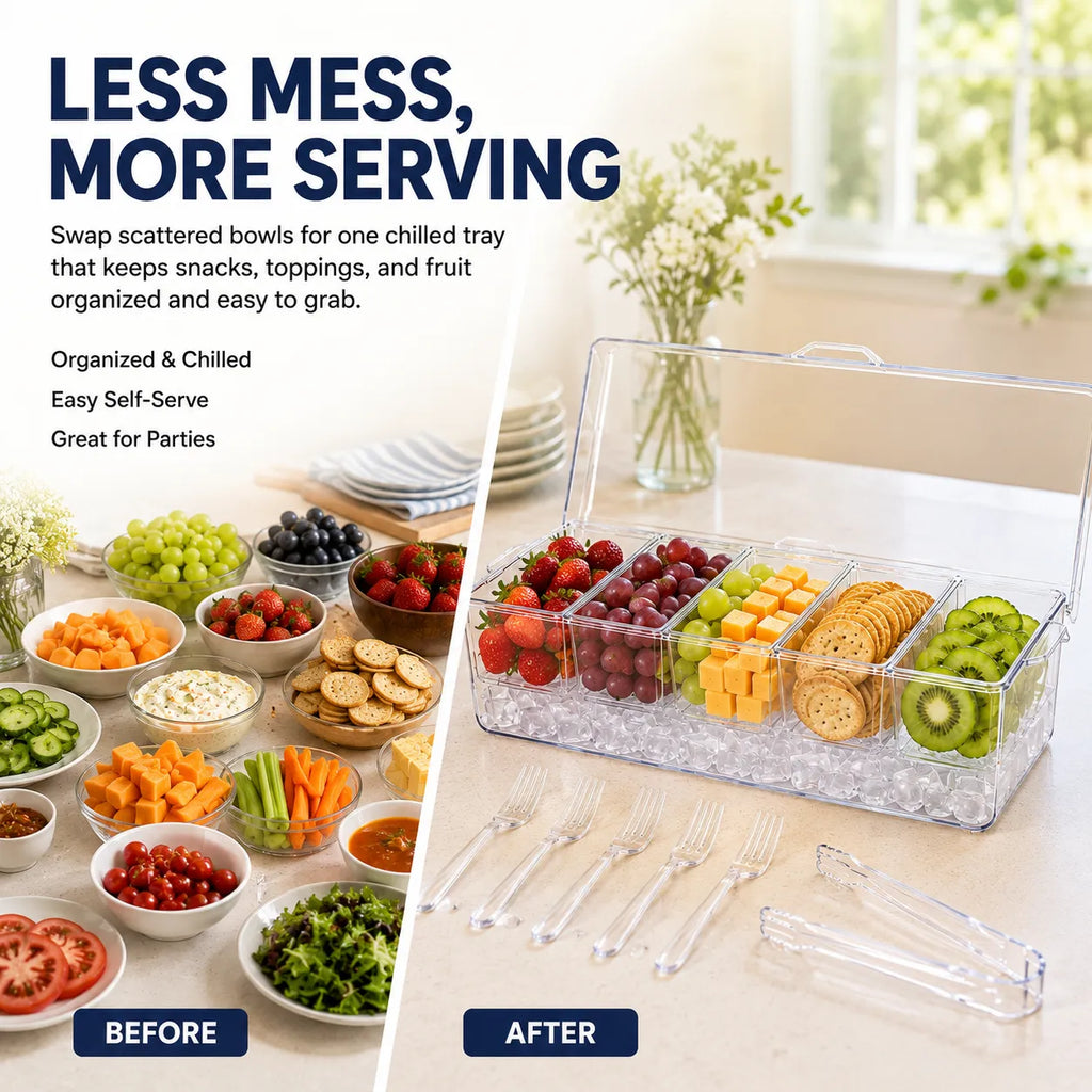 🧊 5-Compartment Chilled Tray
