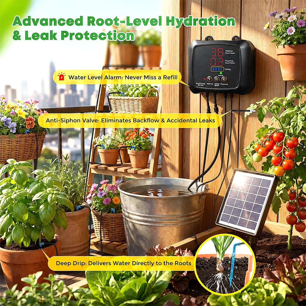 🌱 Solar-Powered Drip Irrigation System – Automatic Garden Watering Kit ☀️💧