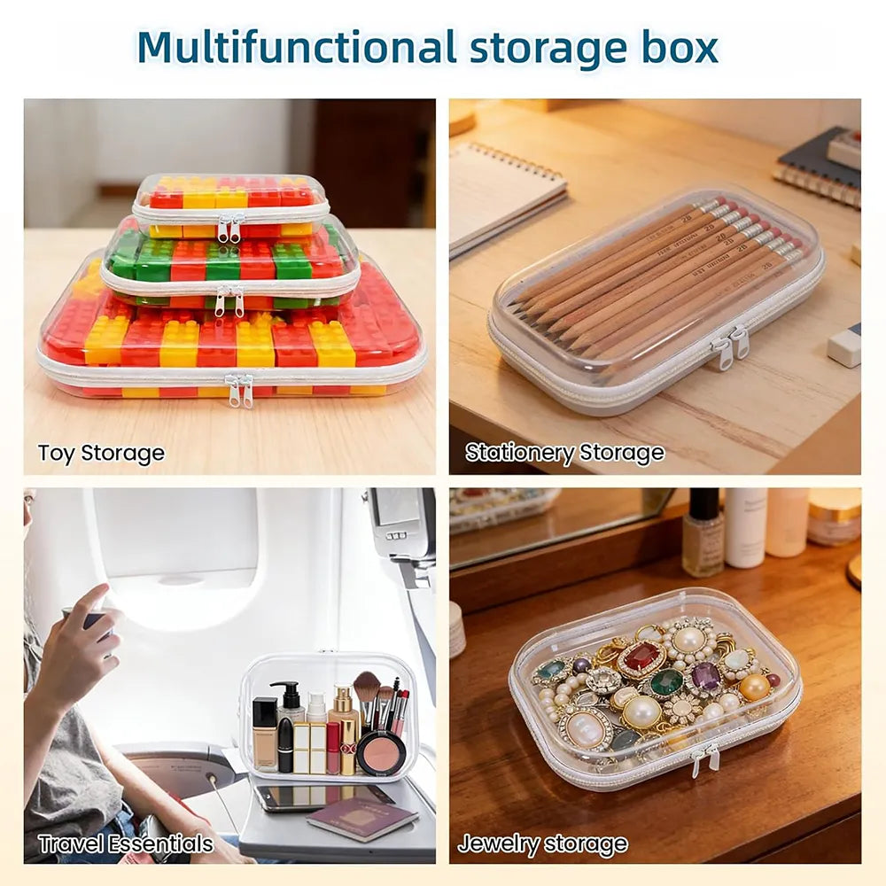 🧳 Clear Zipper Storage Organizer Set – Simple, Practical Everyday Storage