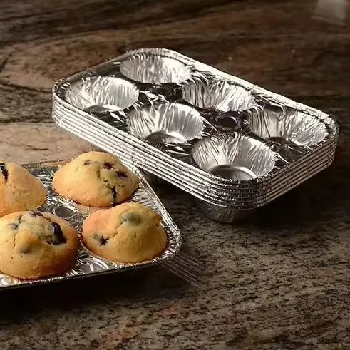 6-Cup Aluminum Muffin Trays - Perfect for Cupcakes and Muffins 🧁