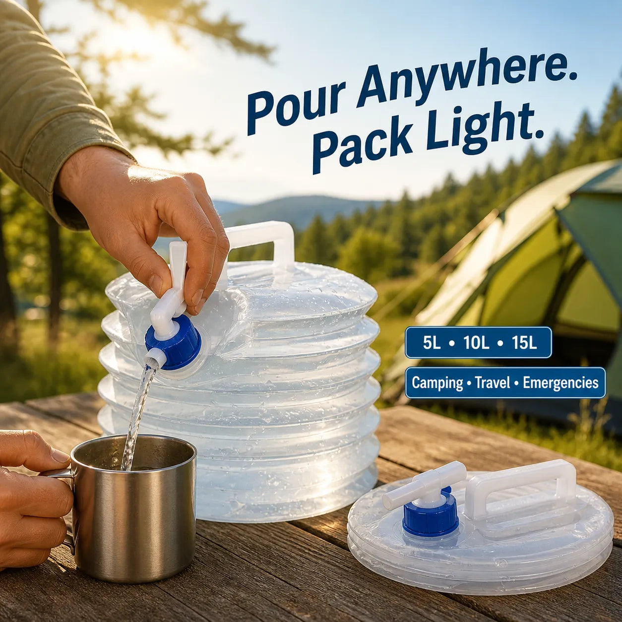 Portable Collapsible Water Container | 5L, 10L & 15L