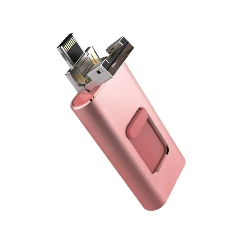 🔥 4-in-1 High-Speed USB Flash Drive for iPhone, iPad, Android, PC & More