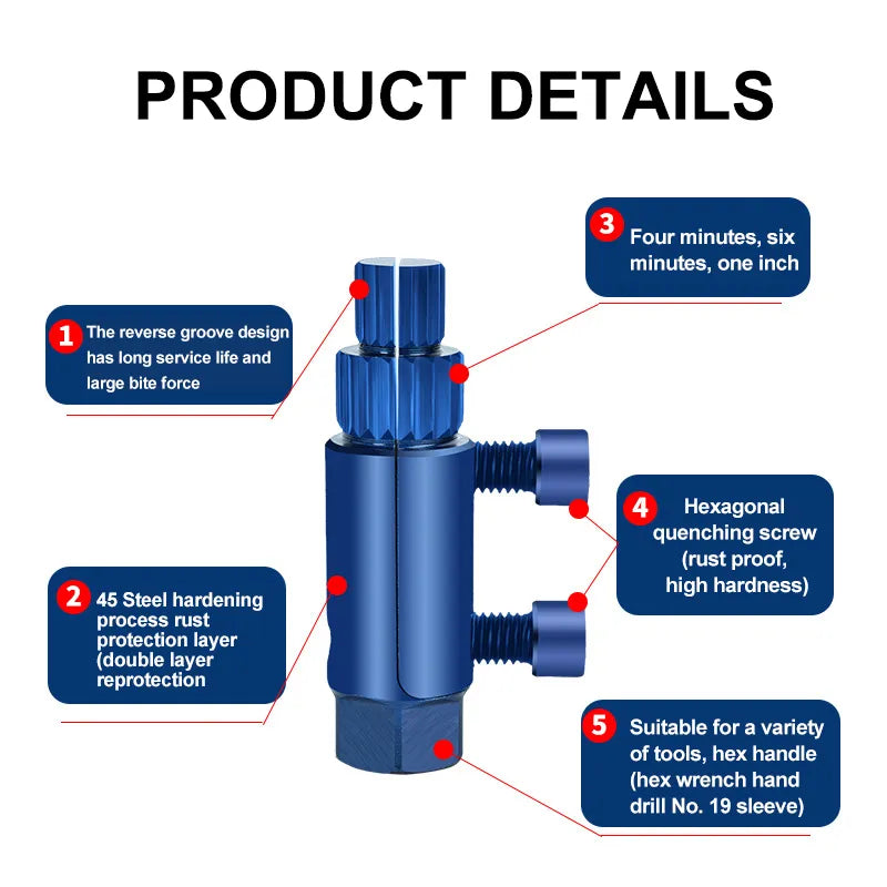 Faucet Installation and Disassembly Tool - Screw Extractor Set
