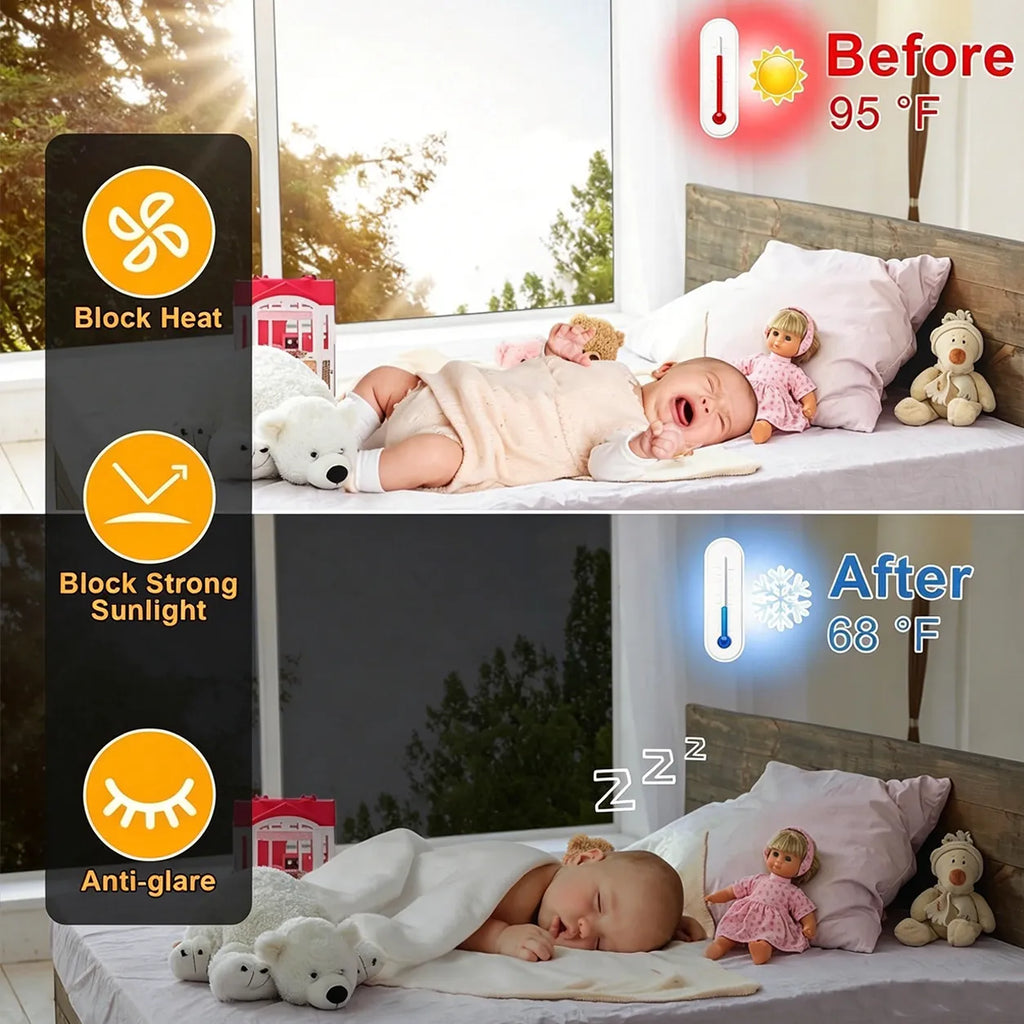 ☀️ One-Way Mirror Window Film – Heat Control & UV Protection