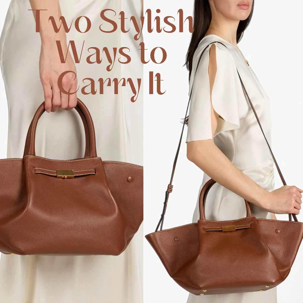👜 Minimalist Folded-Wing Italian Leather Tote Bag