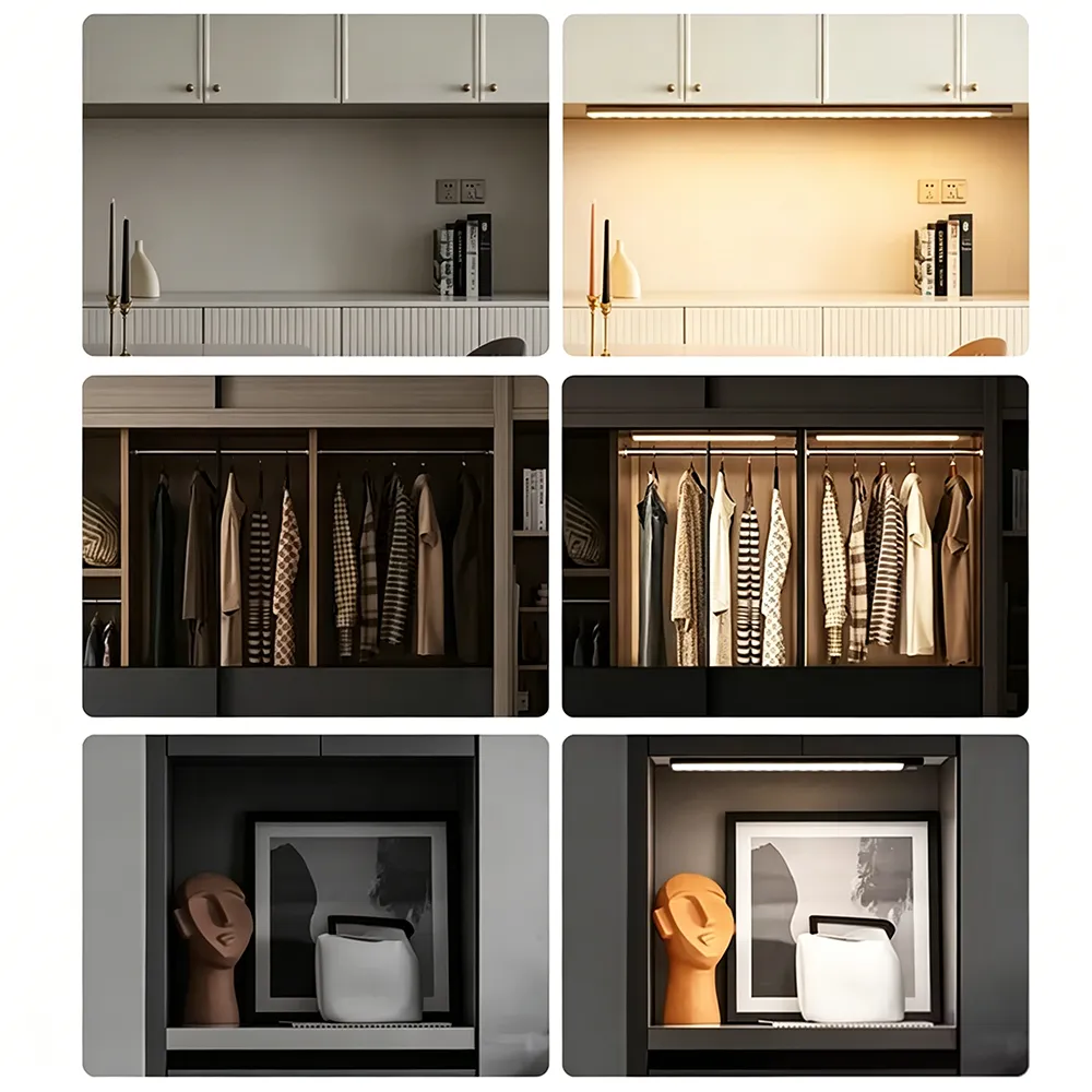 💡40 LED Motion Sensor Under Cabinet Light – USB Rechargeable Wireless Closet & Cabinet Lighting