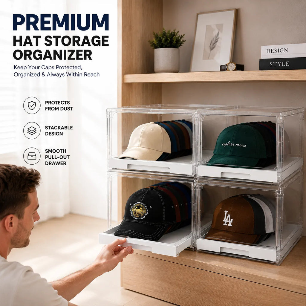 🧢 Premium Stackable Hat Storage Organizer