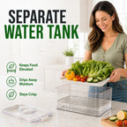 Produce Freshness Containers with Timer & Drainage – BPA-Free Fridge Organizer
