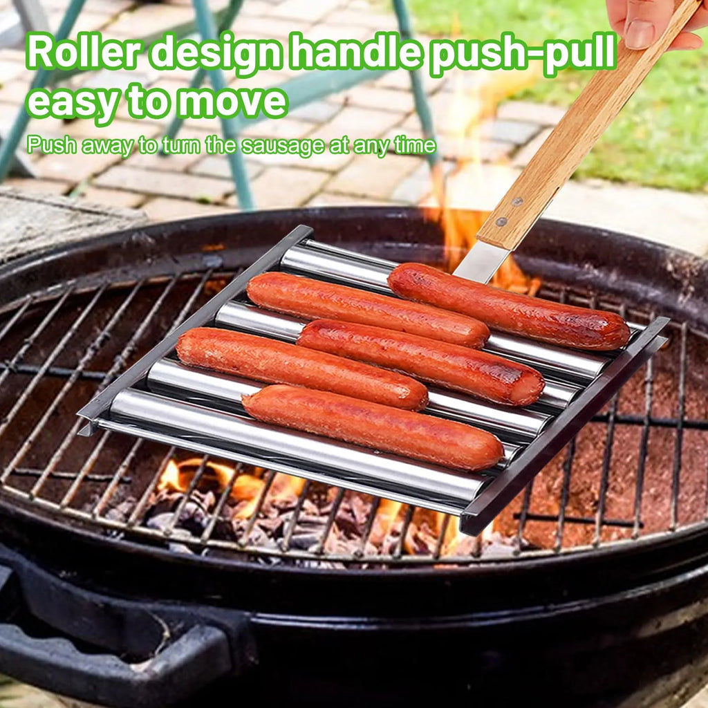 🔥Hot Sale 48% OFF🔥-Hotdog Roller Stainless Steel Sausage Roll Rack