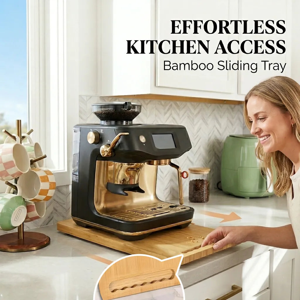 🛹 Bamboo Sliding Tray for Kitchen Appliances