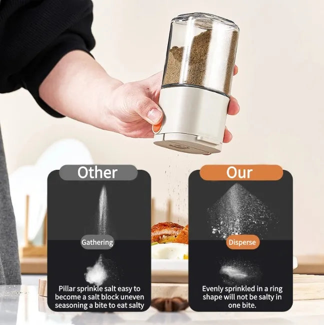 2PCS Smart Salt & Spice Dispenser – Precision Seasoning with One-Touch Control