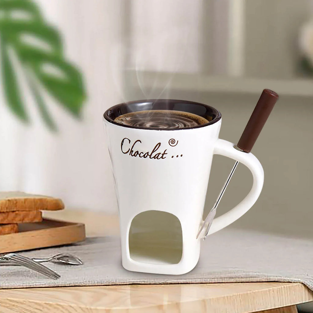 🍫 Chocolate Fondue Mug with Fork