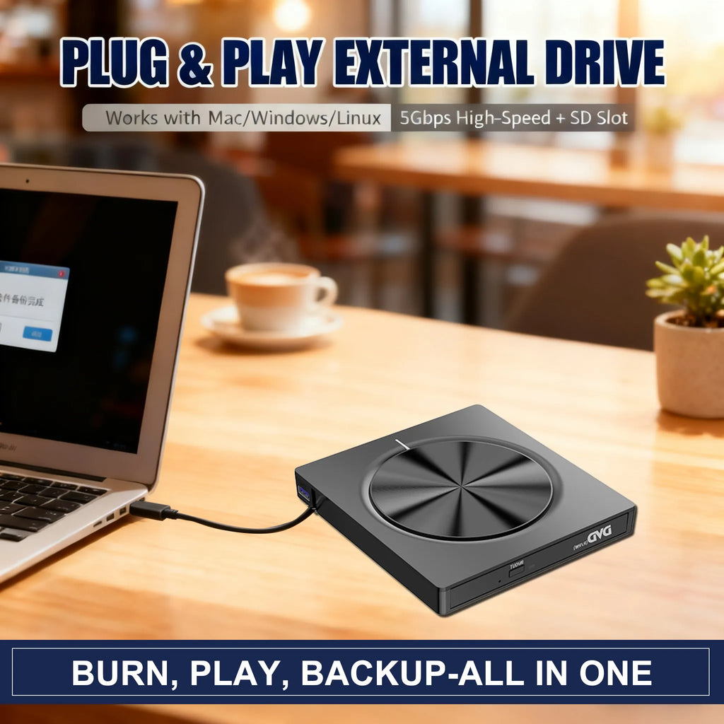 📀External CD/DVD Drive for Laptop & Desktop