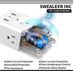 Outlet Extender, 3-Sided Power Strip, (5V 3.4A)