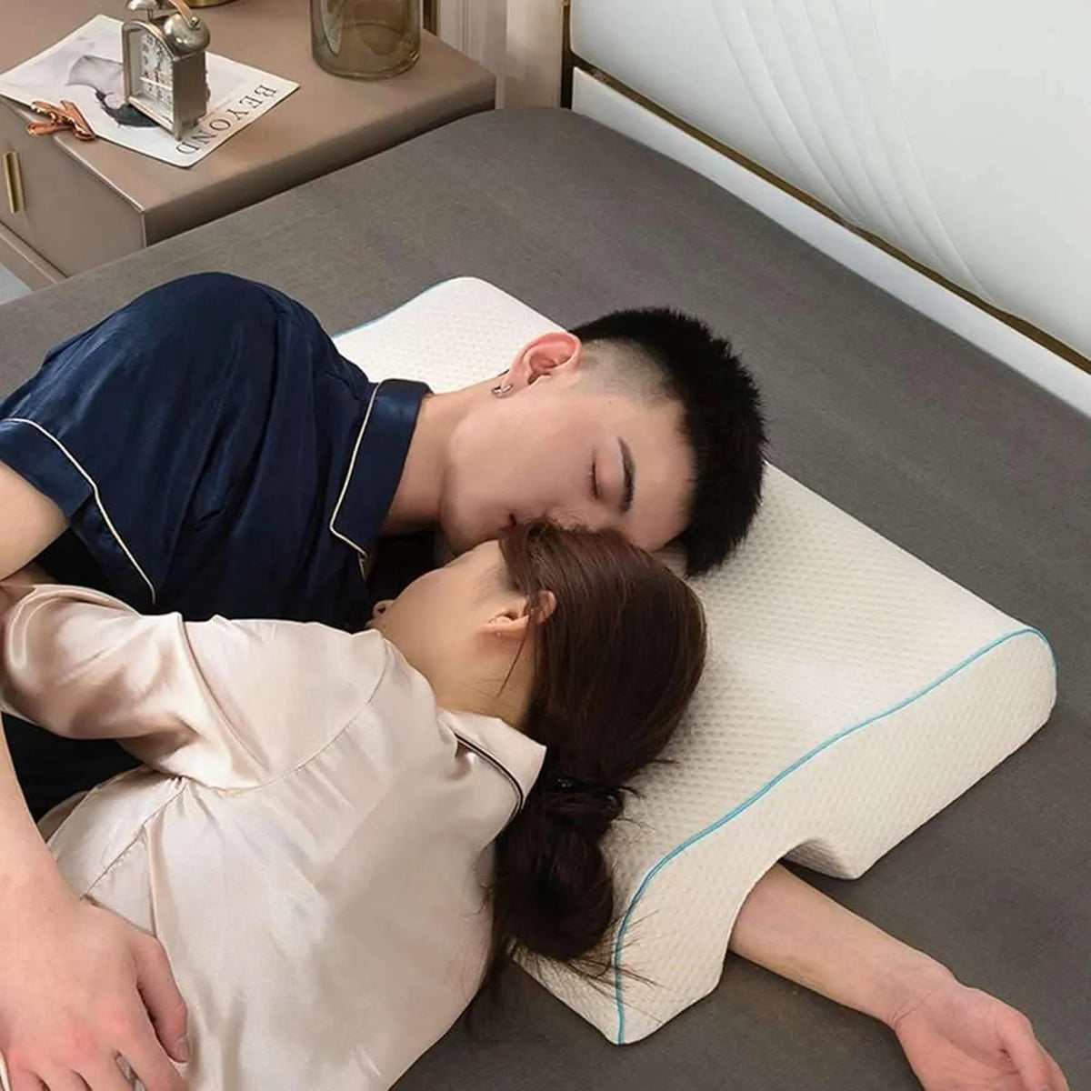 Couple Comfort Memory Foam Arm-Channel Pillow