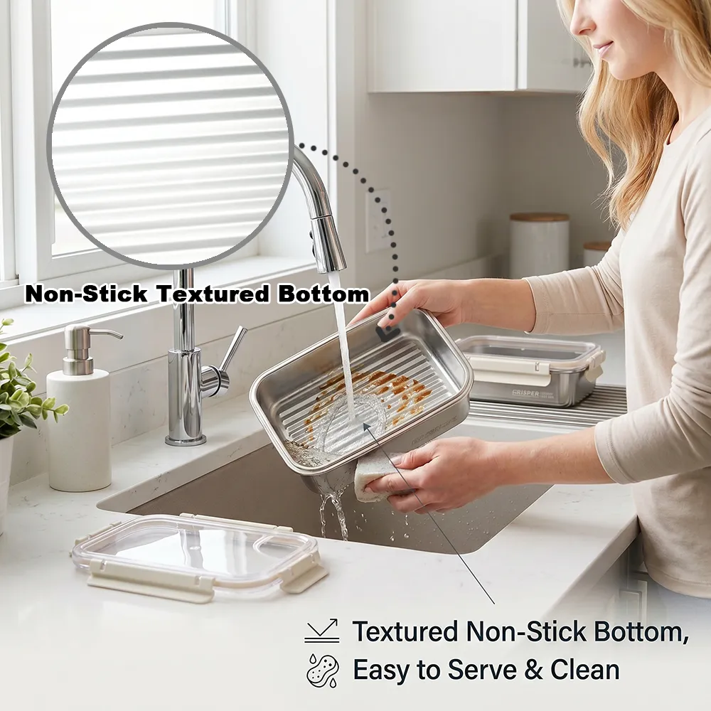 🍱Stainless Steel Leak-Proof Food Storage Container with Lid-2 Pcs
