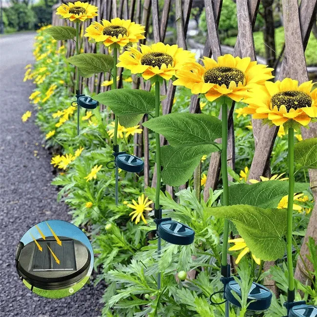🌻Pre-Mother's Day Promotion 40% Off-- Waterproof  Solar Sunflower Lamp(1Head/3Head)