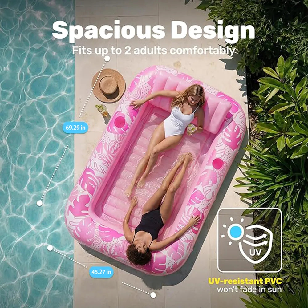 🌊 Inflatable Tanning Pool Lounger Float for Adults
