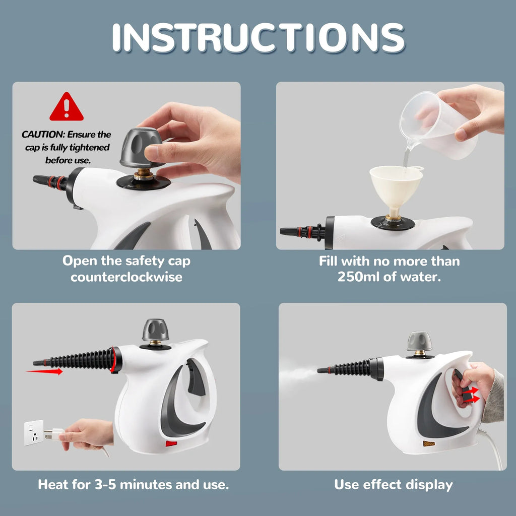SteamPro Elite: The Ultimate Handheld Steam Cleaner for Multi-Surface Deep Cleaning