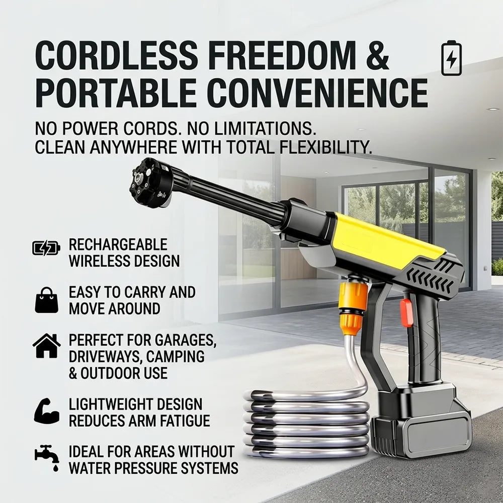 🚿 Cordless High-Pressure Washing Gun