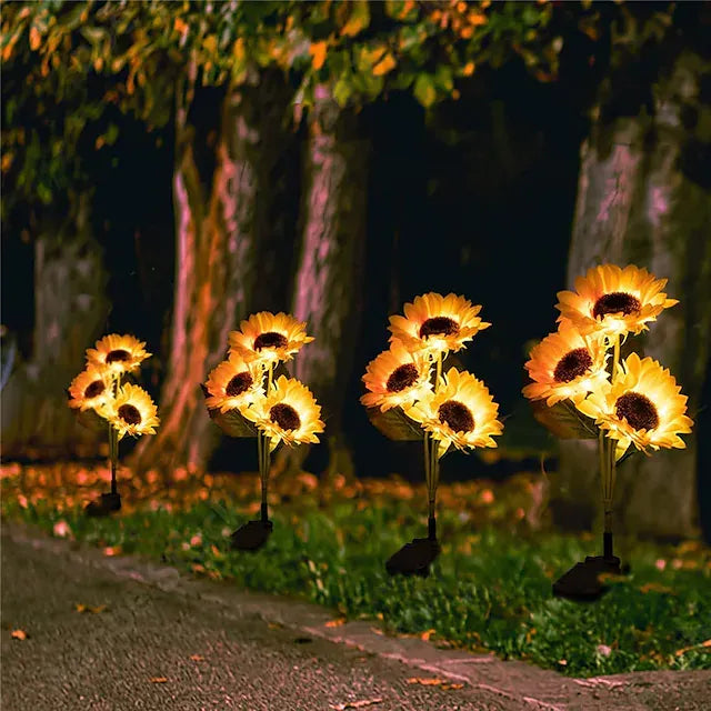 🌻Pre-Mother's Day Promotion 40% Off-- Waterproof  Solar Sunflower Lamp(1Head/3Head)
