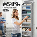 🧺 5-Tier Over-the-Door Hanging Storage Organizer
