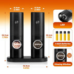 ⚡Electric Salt & Pepper Grinder Set – 2 Pack Automatic Spice Mills  🎈