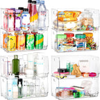 Clear Stackable Open-Front Storage Bins – 2-Piece Set