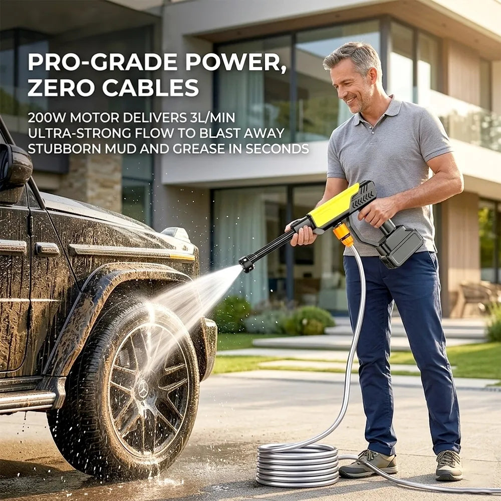 🚿 Cordless High-Pressure Washing Gun