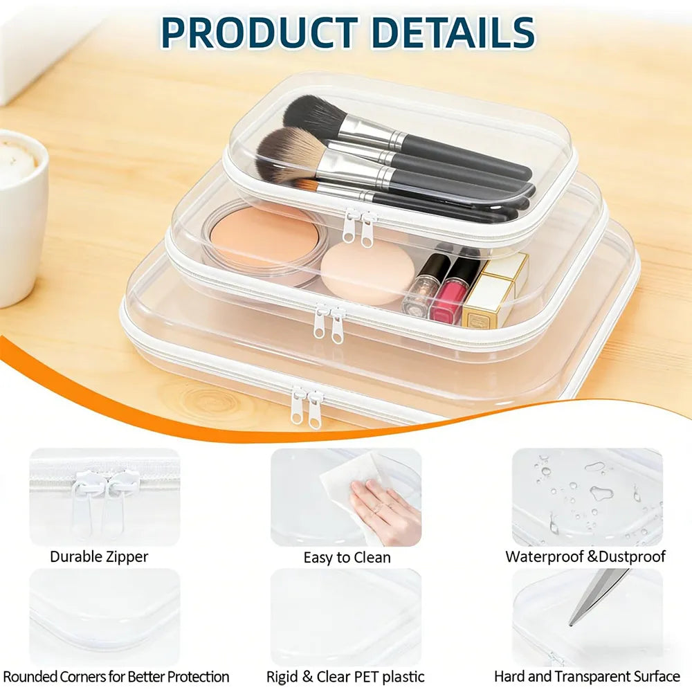 🧳 Clear Zipper Storage Organizer Set – Simple, Practical Everyday Storage
