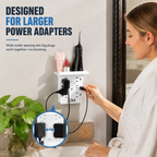 ⚡Multi-Functional Wall Outlet Extender with Shelf – 6 AC Outlets & 4 USB Charging Ports