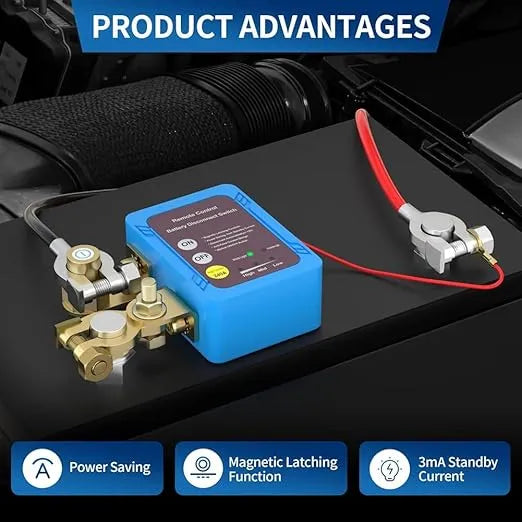 🔋 Remote Battery Disconnect Switch – 12V 240A Automatic Power Shut Off