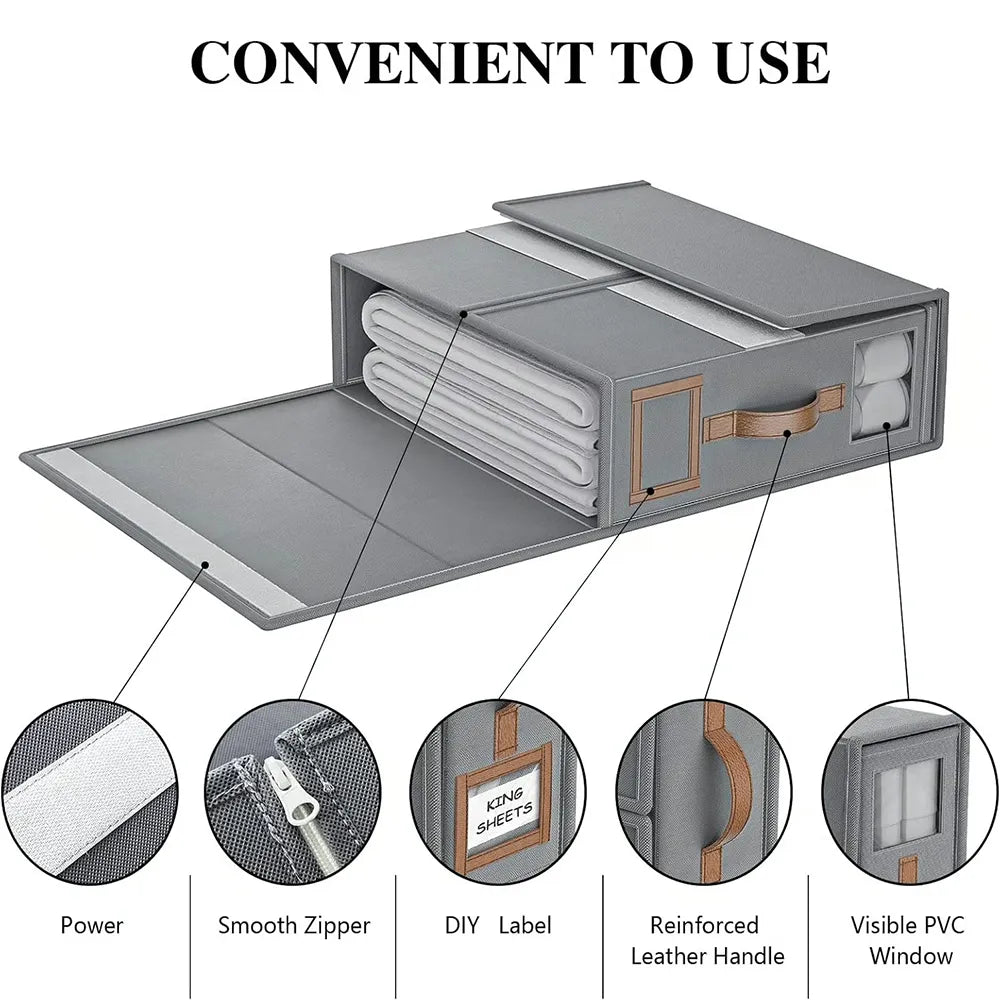 ✅Foldable Sheet Storage Set – Keep Your Bedding Organized and Neat 🛏️✨
