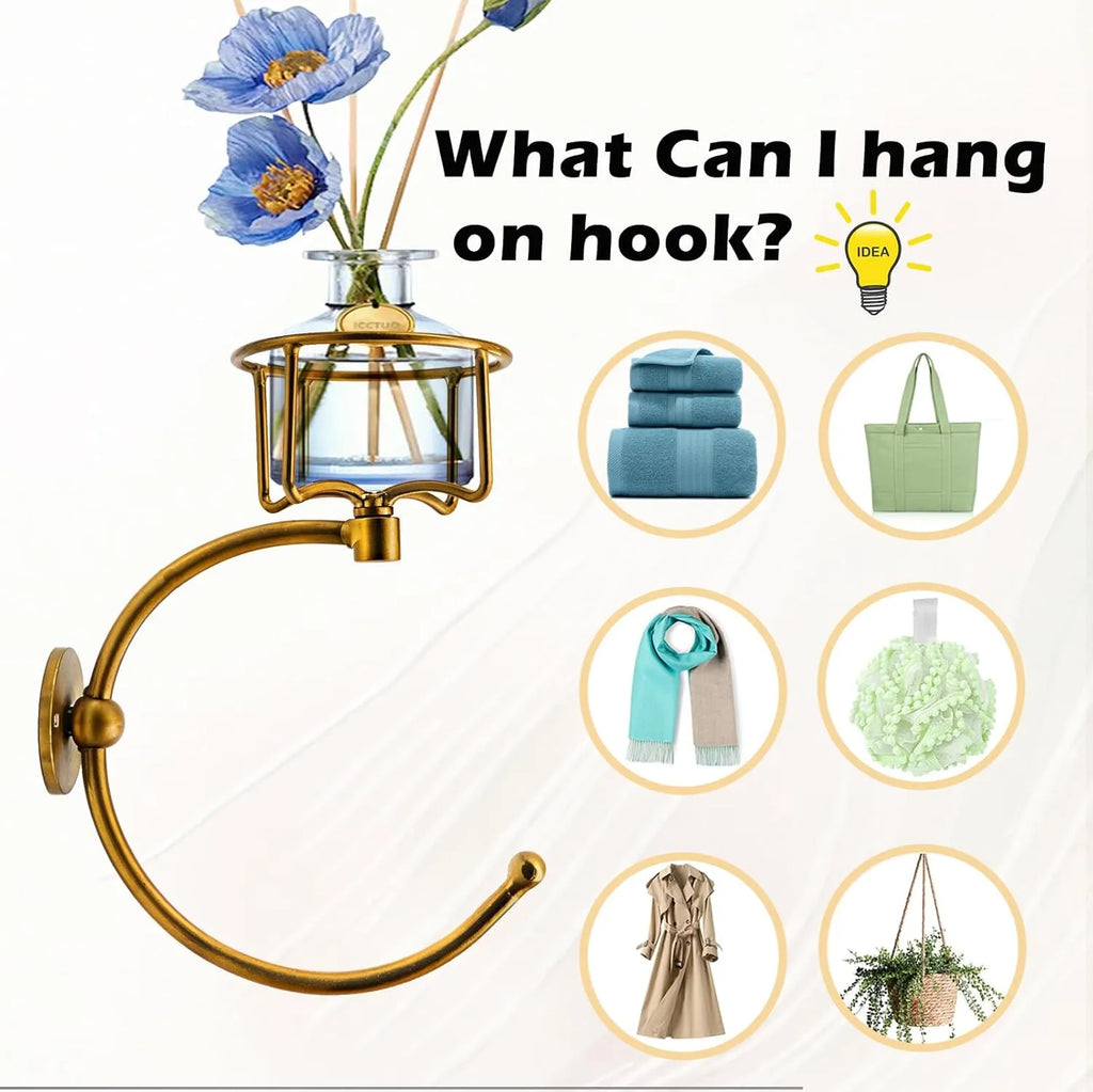 Vintage Hand Towel Holder with Candle Hook