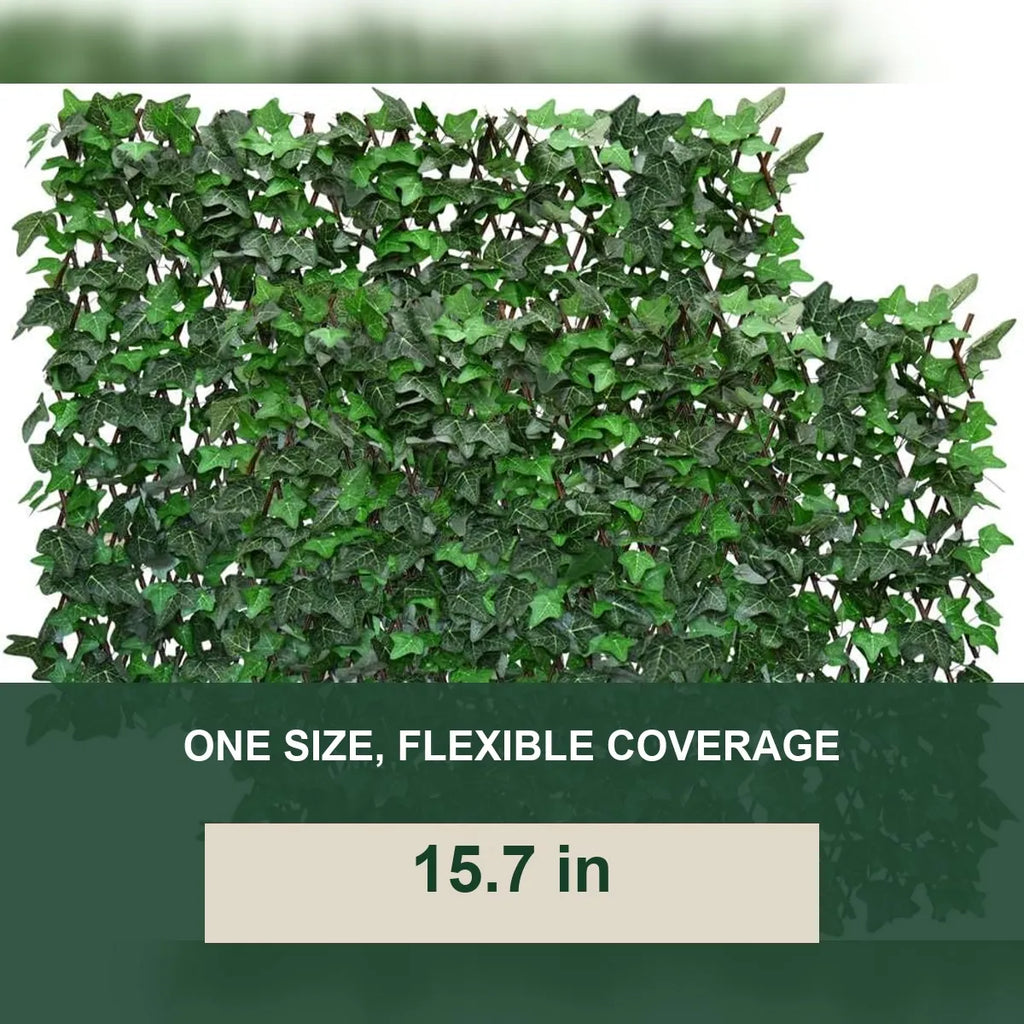 Instant Privacy Expandable Faux Ivy Fence