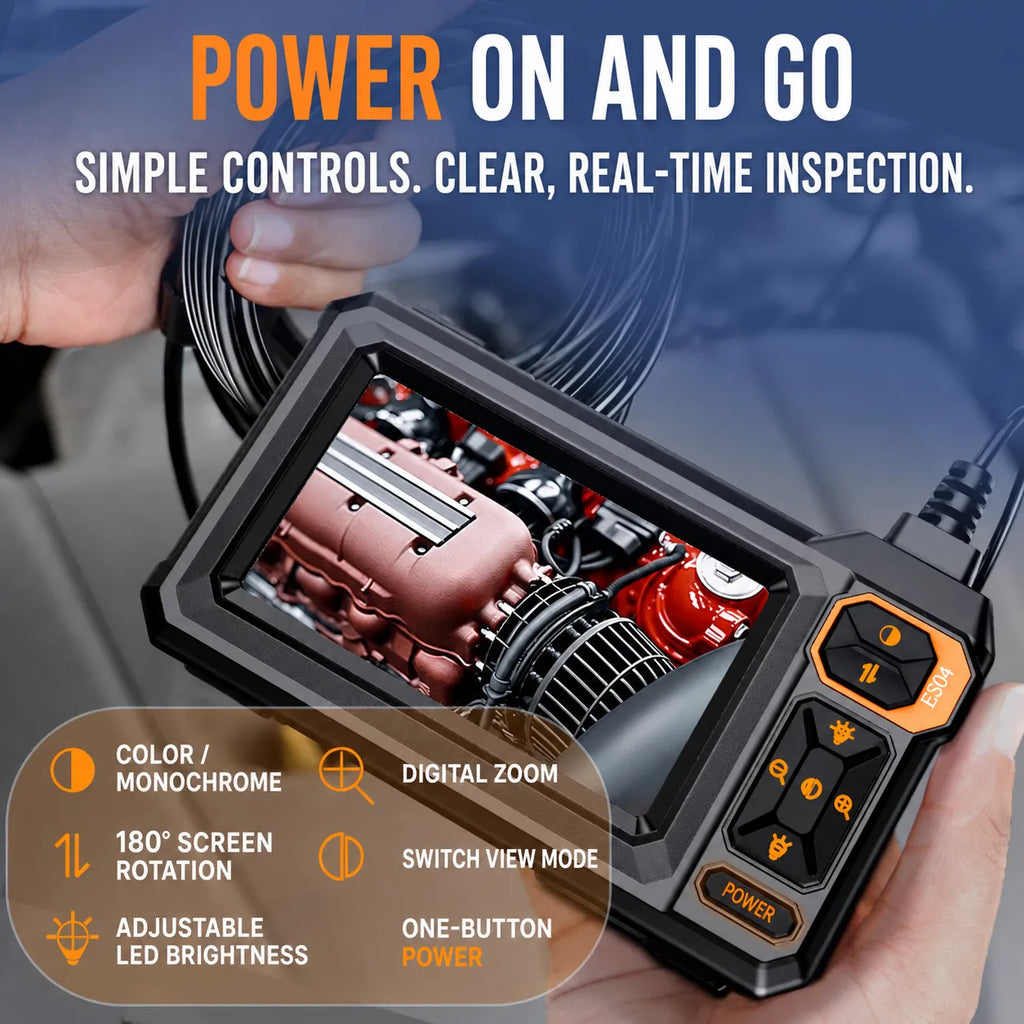 See Inside Before You Take It Apart — 4.3-Inch Inspection Camera