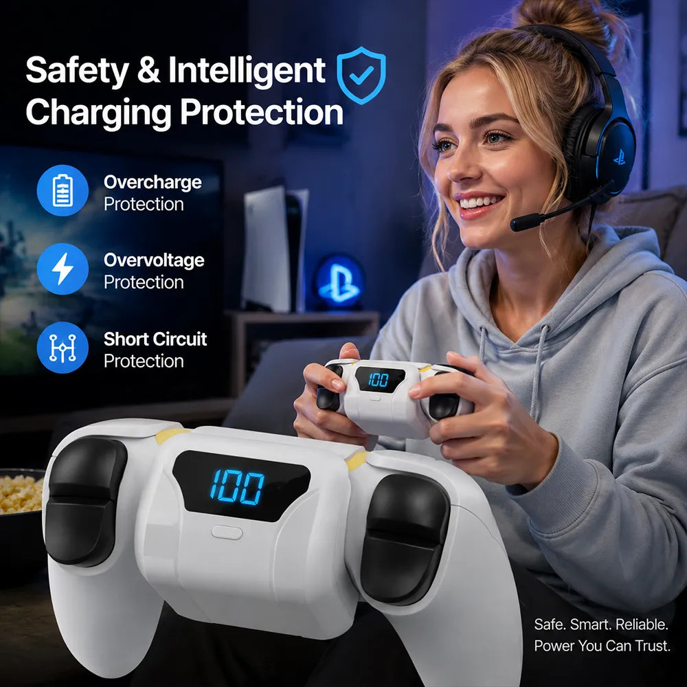Charger for PS5 Edge Controller – 1500mAh Portable Battery Pack 🎮