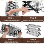 Space-Saving 3-Tier Foldable Cooling Rack