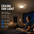 🚁 Drone-Shaped Ceiling Fan Light with Remote Control
