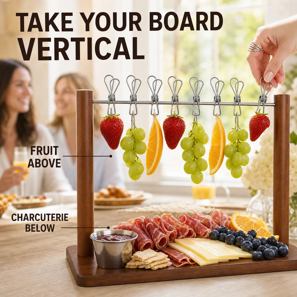 Vertical Charcuterie, Bacon & Appetizer Display Board