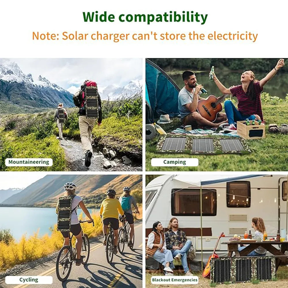 ☀️ Foldable 10W Solar Charger Panel with USB Output