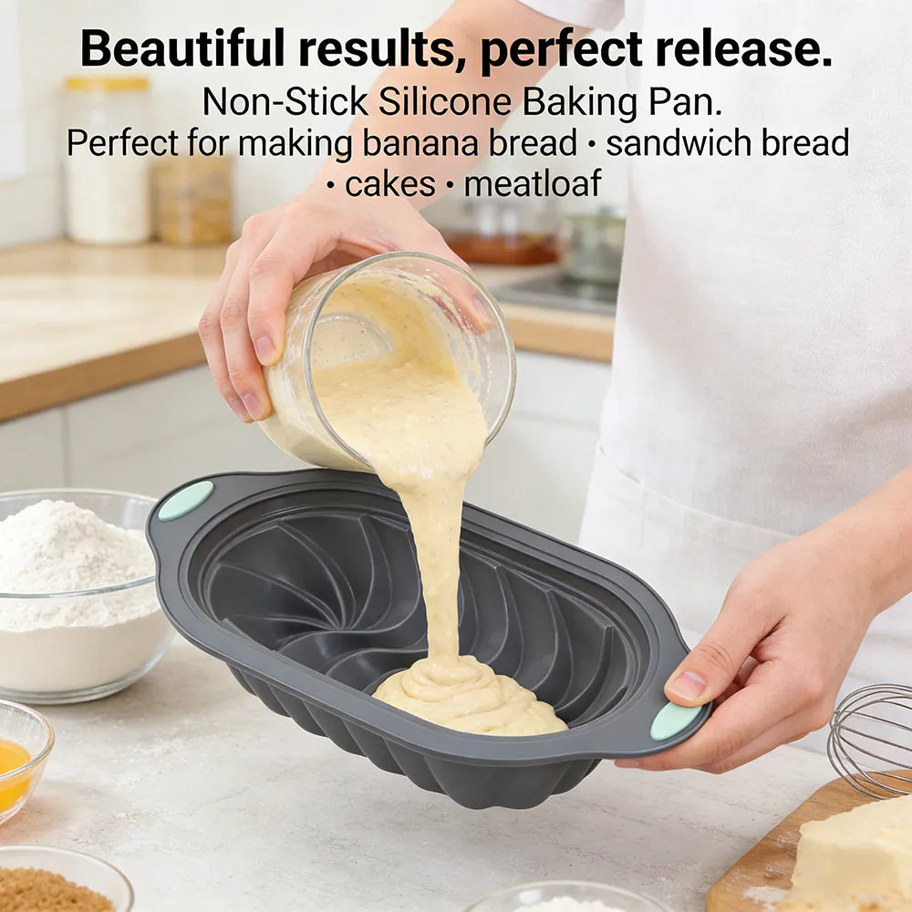 🍞 Beautiful results, perfect release. Non-Stick Silicone Baking Pan