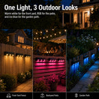 💡 7 Colors + RGB Solar Fence Lights