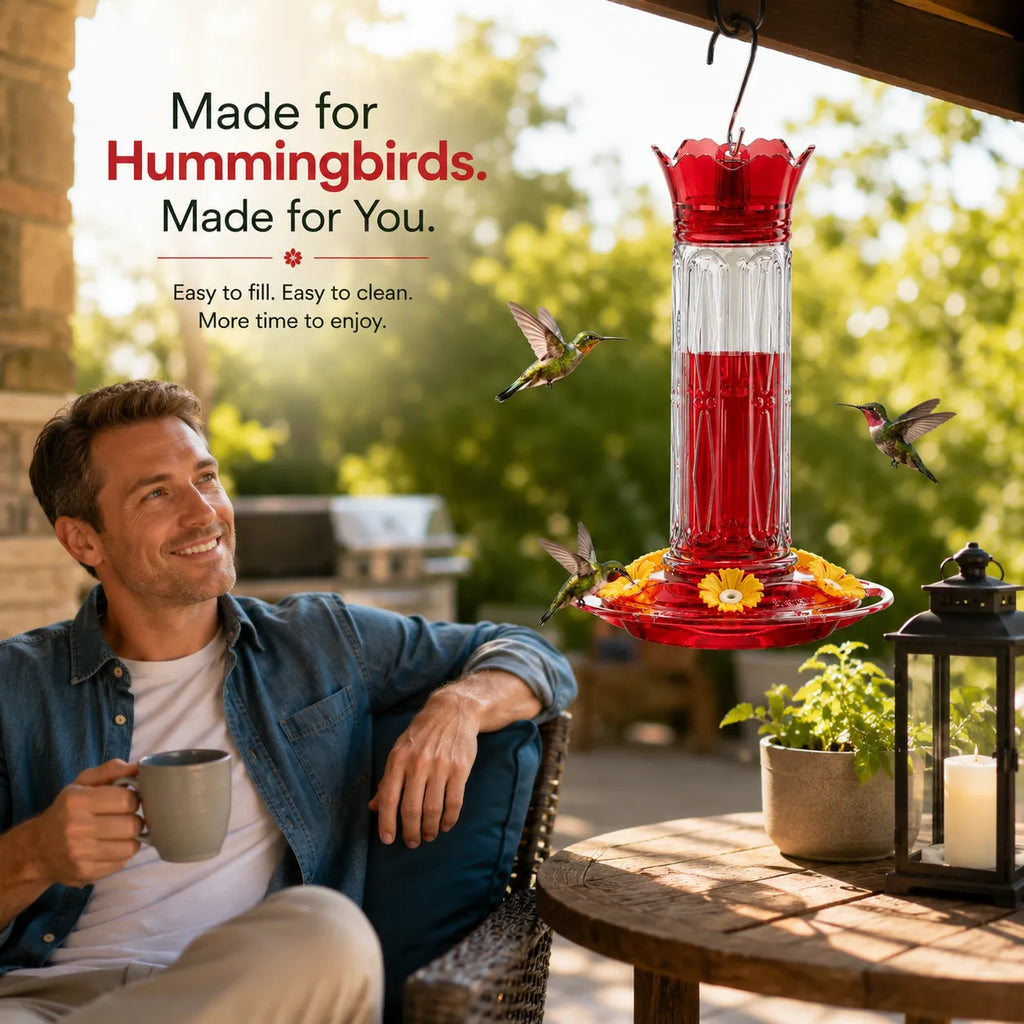 🐦Outdoor Hummingbird Feeder —Designed for Beautiful Backyard Birdwatching