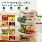 🍓2-Tier / 3-Tier Fruit Basket, Countertop Fruit Bowl(Includes Stand