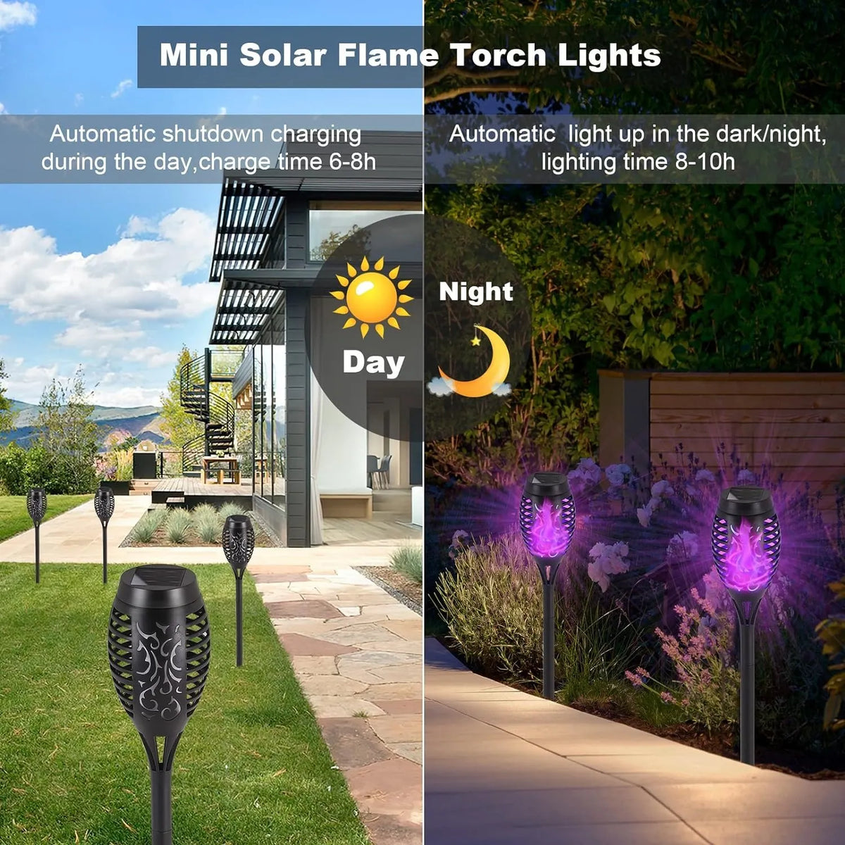 Solar Flickering Flame Torch Lights